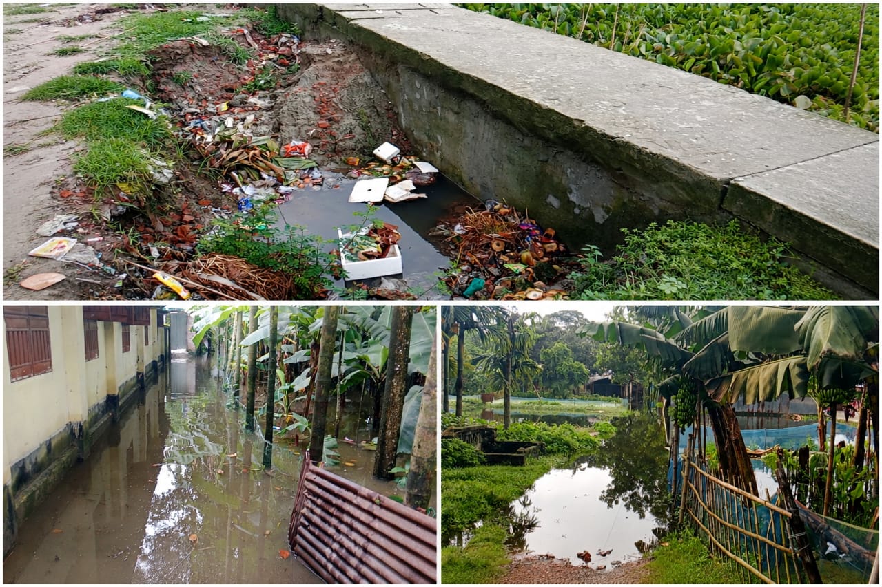 ৮ কোটির ড্রেনেও মিলছে না সুফল, জলাবদ্ধতায় নাকাল মানুষ; কাজের মান নিয়ে প্রশ্ন