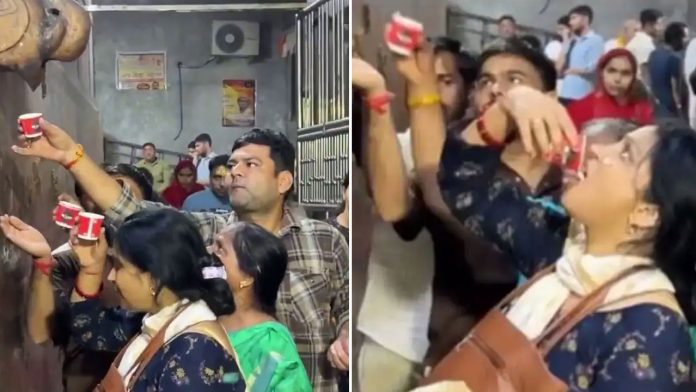 পবিত্র ভেবে মন্দিরের এসির পানি পানের হিড়িক ভারতে