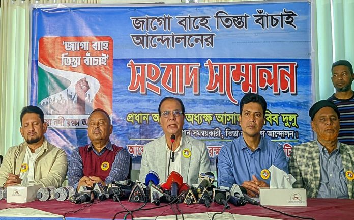 তিস্তার পানি বৃদ্ধি পেলেও অবস্হান কর্মসূচি চলবে -দুলু