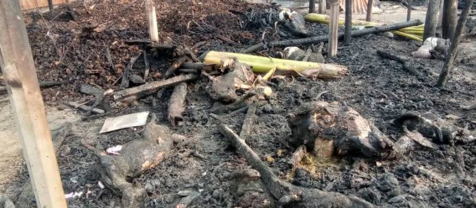কুড়িগ্রামে ৯ বসতঘরসহ গরু-ছাগল পুড়ে ছাই