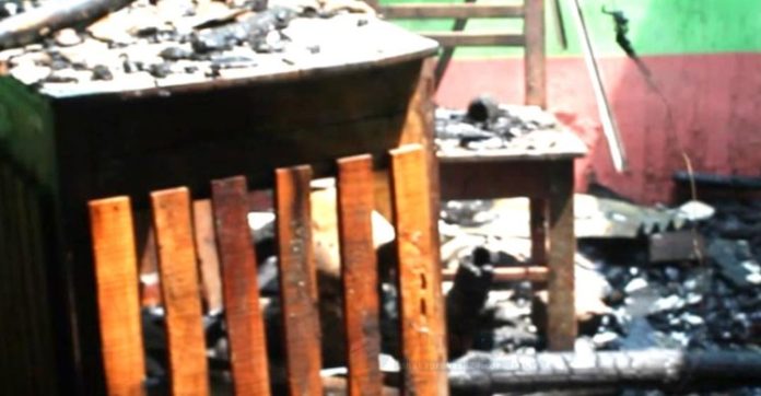 বিরামপুরে ভয়াবহ আগুনে সনাতন পরিবারের সর্বস্ব পুড়ে ছাই