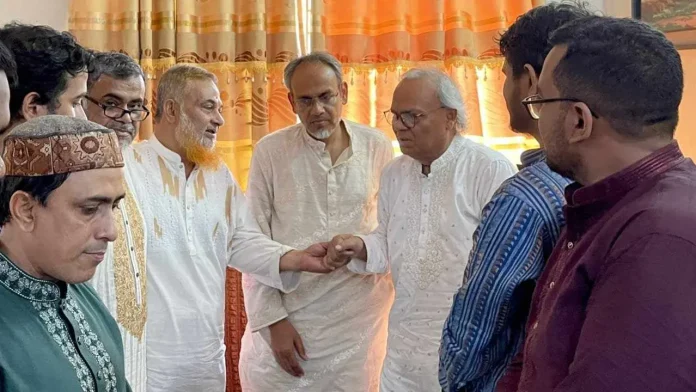 ঈদ শুভেচ্ছা জানাতে শহীদ মুগ্ধের বাসায় রিজভী