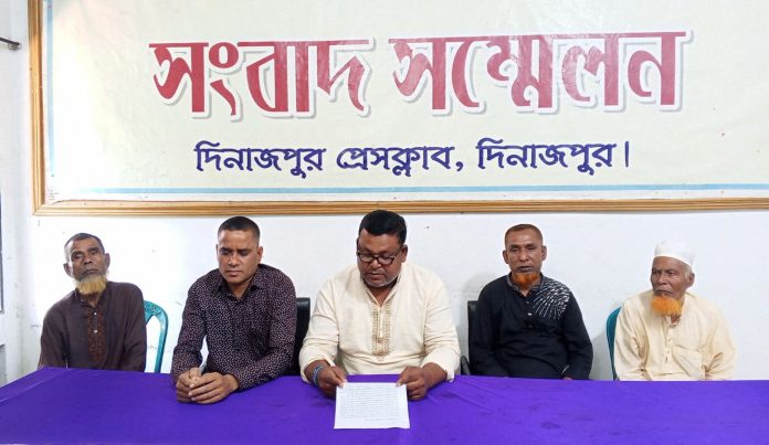 বীরগঞ্জে মিথ্যা মামলা থেকে অব্যাহতি পেতে ভুক্তভোগীর সংবাদ সম্মেলন