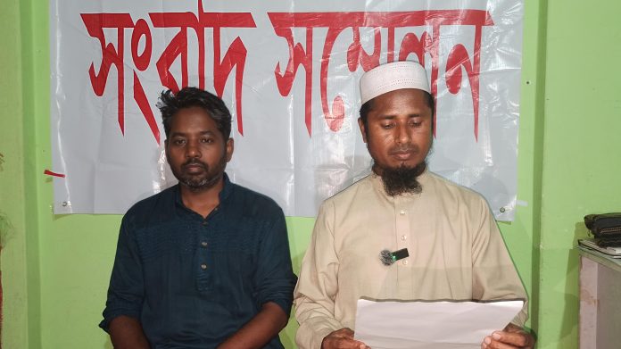 পঞ্চগড়ে বন বিভাগের বিরুদ্ধে মিথ্যা মামলার অভিযোগে কাসাভা চাষীদের সংবাদ সম্মেলন