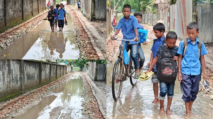 এক বছরেও শেষ হয়নি রাস্তার কাজ, ভোগান্তিতে হাজারো মানুষ
