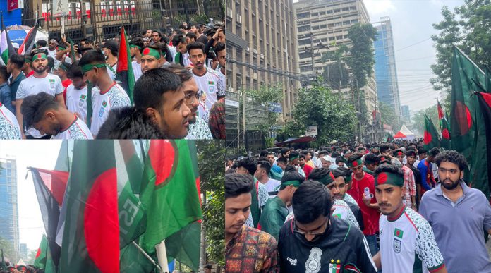 হামজাদের উৎসাহে ভাসাতে জাতীয় স্টেডিয়াম রূপ নিচ্ছে জনসমুদ্রে
