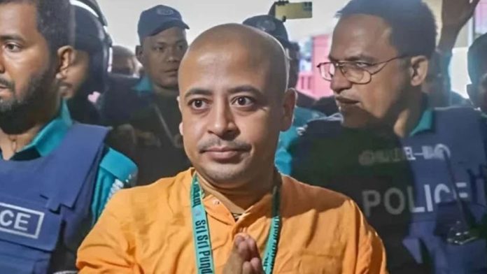 চিন্ময় কৃষ্ণকে জেলগেটে এক দিনের জিজ্ঞাসাবাদের নির্দেশ