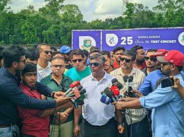 রংপুরের ক্রিকেট গার্ডেনের আউটফিল্ড দেখে হতাশ বিসিবি সভাপতি