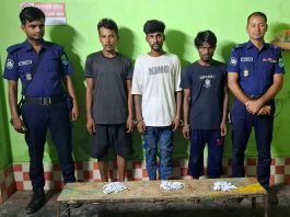 দিনাজপুরে যৌথবাহিনীর অভিযানে গাঁজাসহ ৩ মাদক ব্যবসায়ী আটক