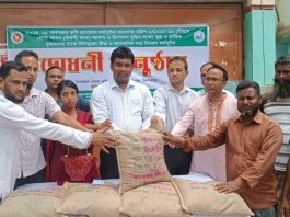 হিলিতে বিনামূল্যে কৃষি প্রণোদনার বীজ ও সার বিতরণ