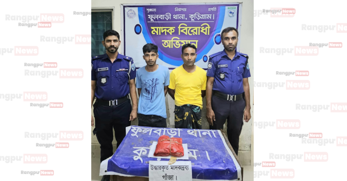 ফুলবাড়ীতে গাঁজাসহ দুই মাদক কারবারি গ্রেপ্তার