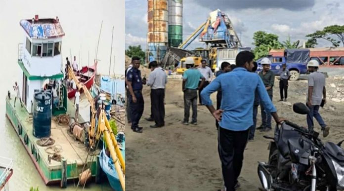 চাঁদা না দেওয়ায় সিমেন্ট কারখানার ড্রেজারে হামলা, আহত ৭