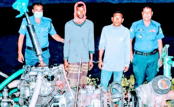গাইবান্ধায় সেনাবাহিনীর অভিযানে অবৈধ বালু উত্তোলনের সরঞ্জাম জব্দ, গ্রেফতার ২