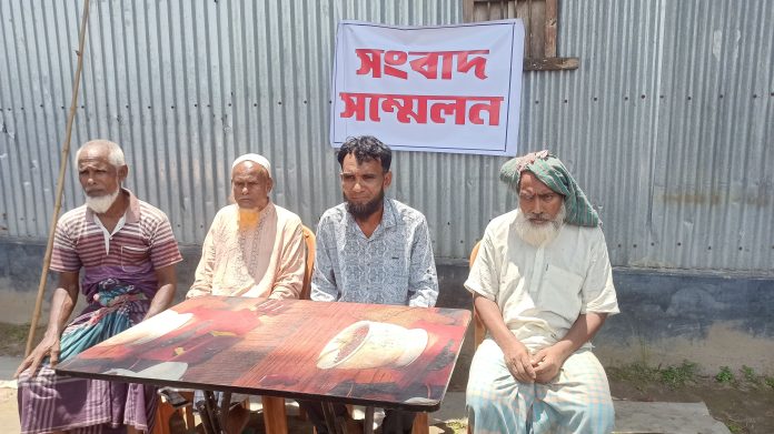 বিএনপি নেতার বিরুদ্ধে জমি দখল ও হামলার অভিযোগে সংবাদ সম্মেলন