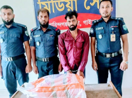 গাইবান্ধায় কুকুরের সাথে গাঁজা বহনকারী মোটরসাইকেলের সংঘর্ষ, মাদক কারবারিকে পুলিশে দিল জনতা