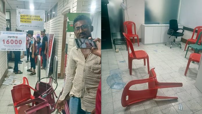 ‘জুলাই স্মৃতি ফাউন্ডেশন’ অফিসে ভাঙচুর করলো আহতরা